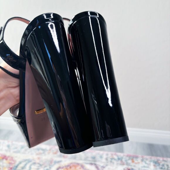Gucci Patent Leather Claudie Platform Sandals - Picture 2 of 11
